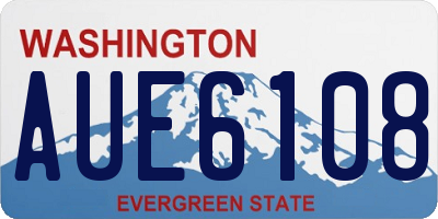 WA license plate AUE6108