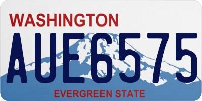 WA license plate AUE6575