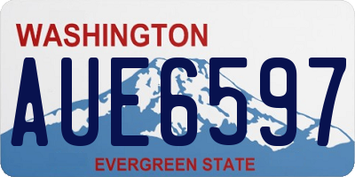 WA license plate AUE6597