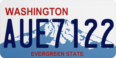 WA license plate AUE7122