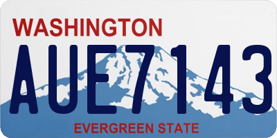 WA license plate AUE7143
