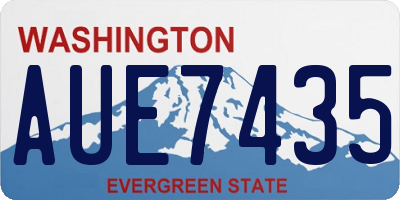 WA license plate AUE7435