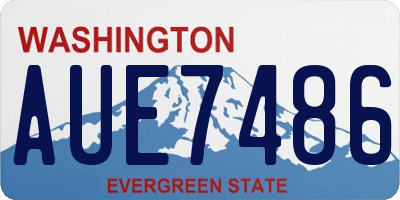WA license plate AUE7486