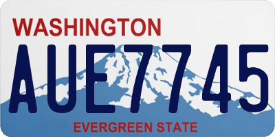 WA license plate AUE7745