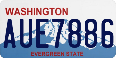WA license plate AUE7886