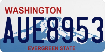 WA license plate AUE8953