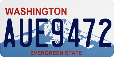 WA license plate AUE9472