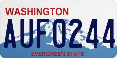 WA license plate AUF0244