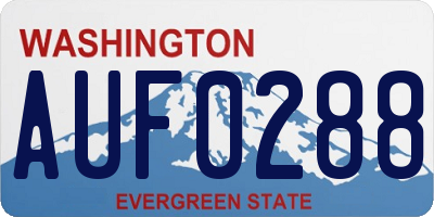 WA license plate AUF0288