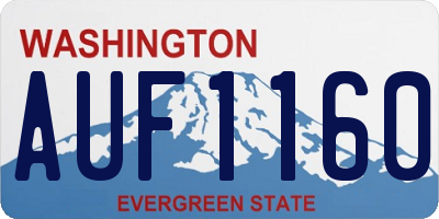 WA license plate AUF1160