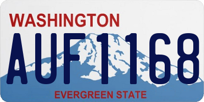 WA license plate AUF1168