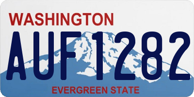 WA license plate AUF1282