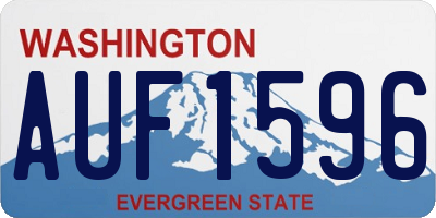 WA license plate AUF1596