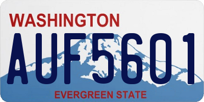 WA license plate AUF5601