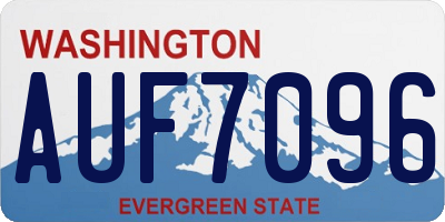 WA license plate AUF7096
