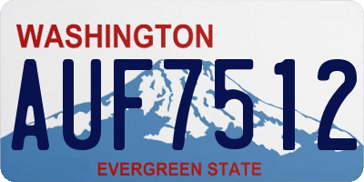 WA license plate AUF7512