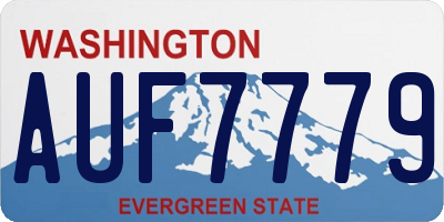 WA license plate AUF7779