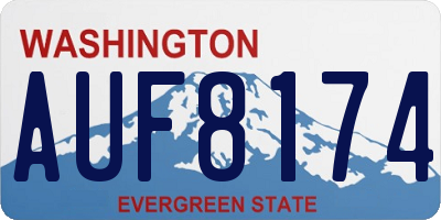 WA license plate AUF8174