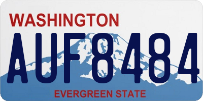 WA license plate AUF8484