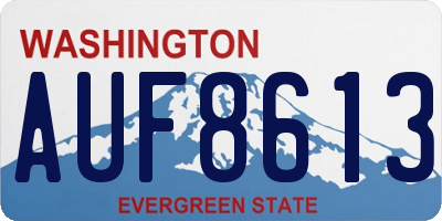 WA license plate AUF8613