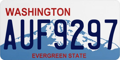 WA license plate AUF9297