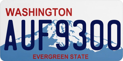 WA license plate AUF9300