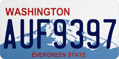 WA license plate AUF9397