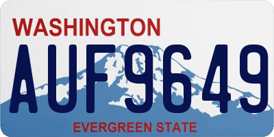 WA license plate AUF9649