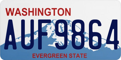 WA license plate AUF9864