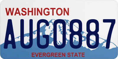 WA license plate AUG0887