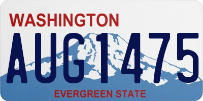 WA license plate AUG1475
