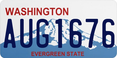 WA license plate AUG1676