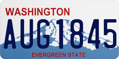WA license plate AUG1845