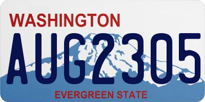 WA license plate AUG2305
