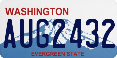 WA license plate AUG2432