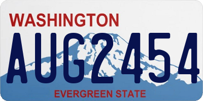 WA license plate AUG2454