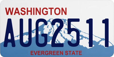 WA license plate AUG2511