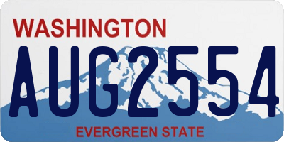 WA license plate AUG2554