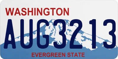 WA license plate AUG3213