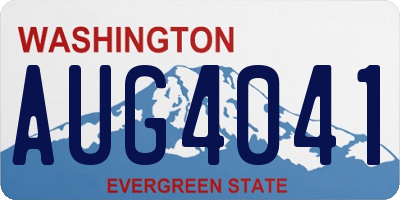 WA license plate AUG4041