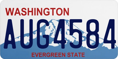 WA license plate AUG4584