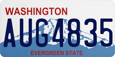WA license plate AUG4835