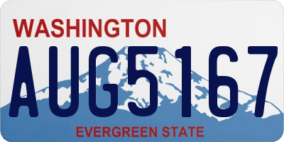 WA license plate AUG5167