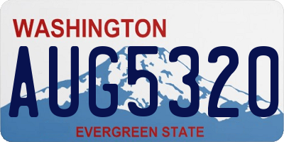 WA license plate AUG5320