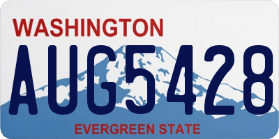 WA license plate AUG5428