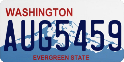 WA license plate AUG5459