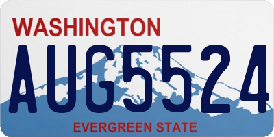 WA license plate AUG5524