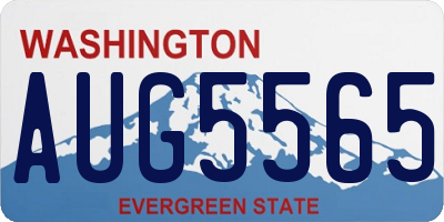 WA license plate AUG5565