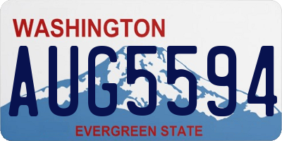 WA license plate AUG5594