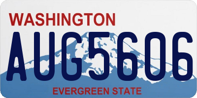 WA license plate AUG5606